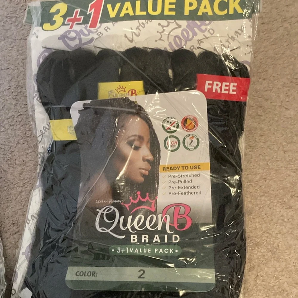 Queen B Pre-Stretched Braid Hair Pack
